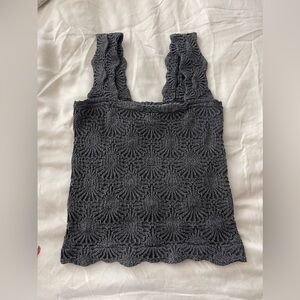 Free People Black Love Letter Cami Tank
